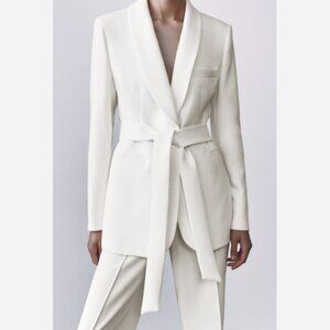 ZARA Belted Tuxedo Blazer